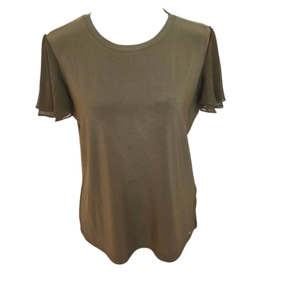 Tommy Hilfiger Womens Double Flutter Sleeve Crewneck Knit Top Size Medium - Picture 12 of 12